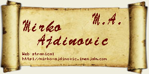 Mirko Ajdinović vizit kartica